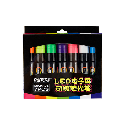 MP4902A 7 Color Set LED Board Erasable Highlighter