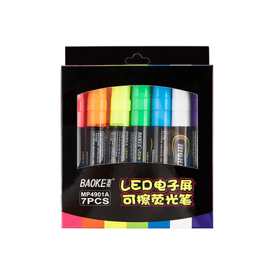 MP4901A 7 Color Set LED Board Erasable Highlighter