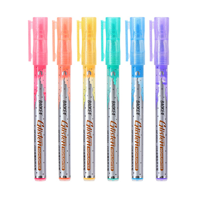 MP4903A 6 Color Set Glitter Highlighter