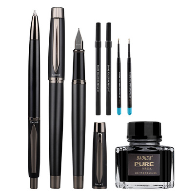 T10 Gift Set Metal Fountain Pen Oil Based Ink Gel Ink Pen