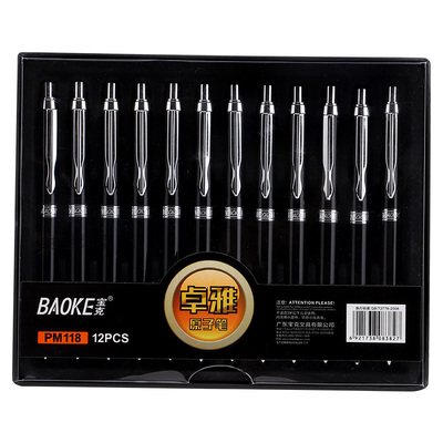 PM118 1.0mm Retractable Metal Gel Ink Pen