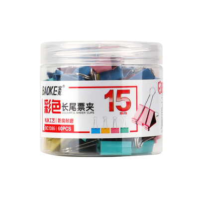 BC1381 4 Colors 6 Size Tube Packing Binder Clips