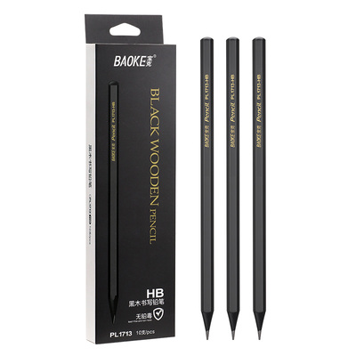 PL1713 HB Black Wooden Pencil